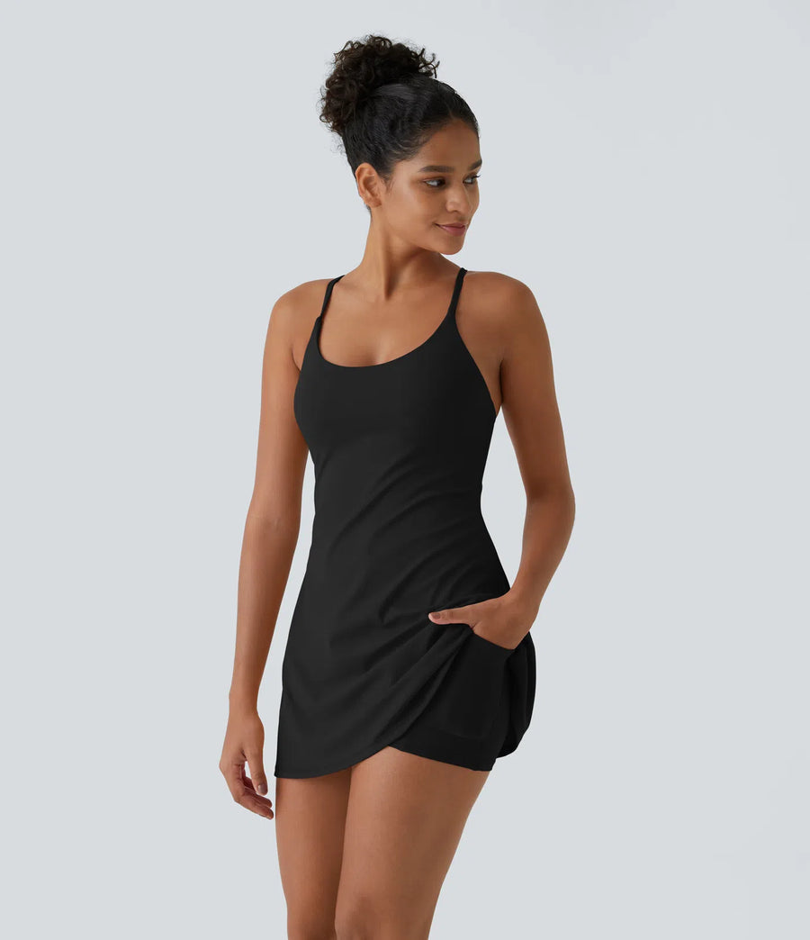 Lippsie Robe de Sport Dos Nu 2-en-1
