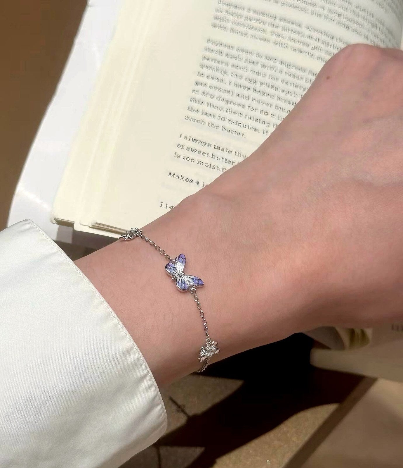 Luminous Dream Butterfly Bracelet worn