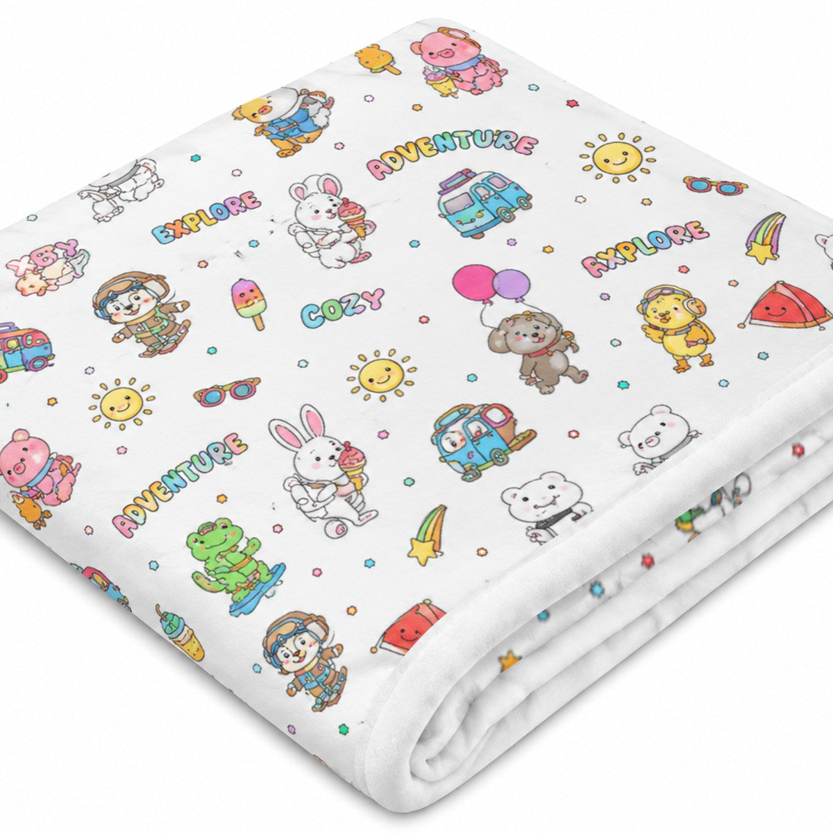 Colored cozy blanket