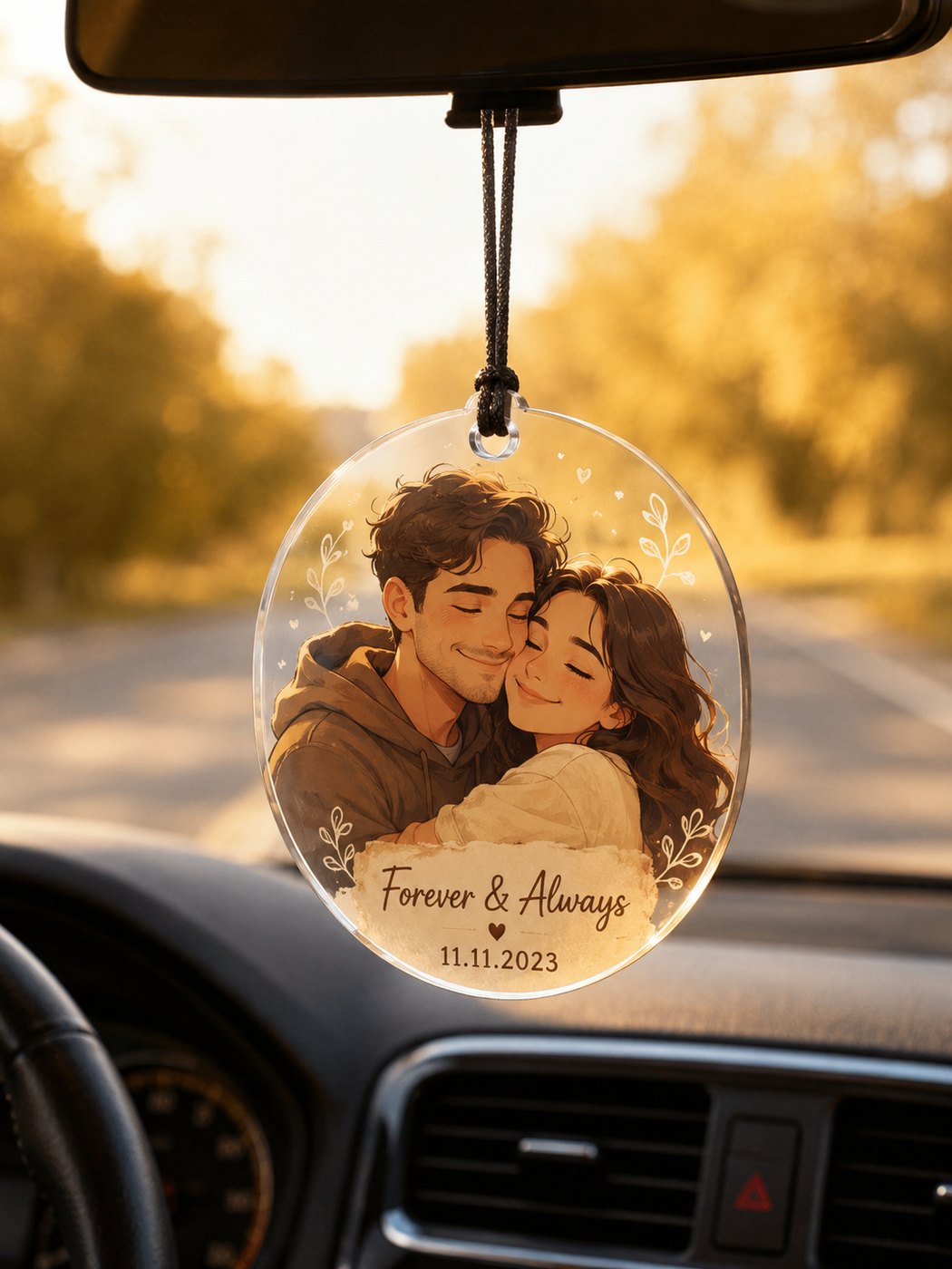 Custom Faceless Portrait Car Ornament