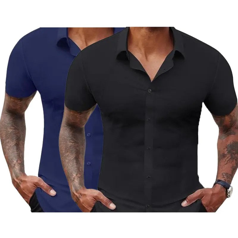 Lippsie Lot de 2 Chemises Manches Courtes