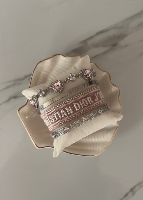 Stack Silver & Pink
