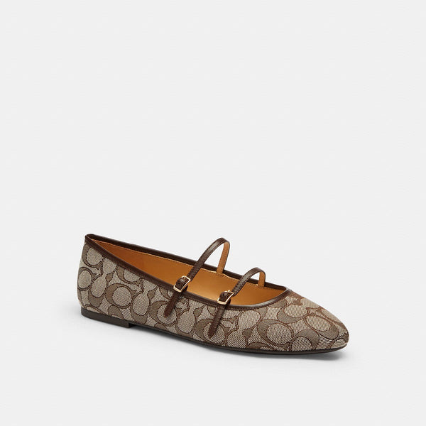Double-Buckle Mary Jane Flats