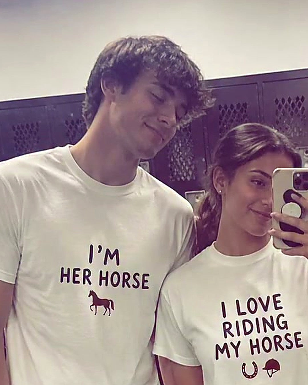 Her horse matching couple tees